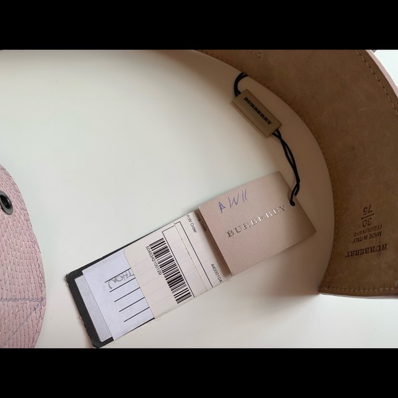 Auth Burberry python snakeskin belt pink sz 30/75 - Picture 6 of 15